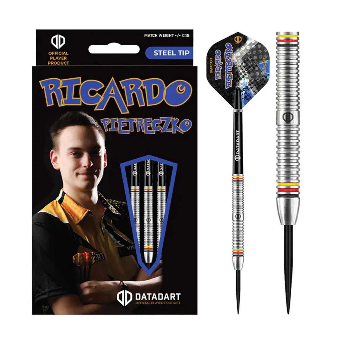 DataDart Ricardo Pietreczko 80% Tungsten Steel Tip Darts