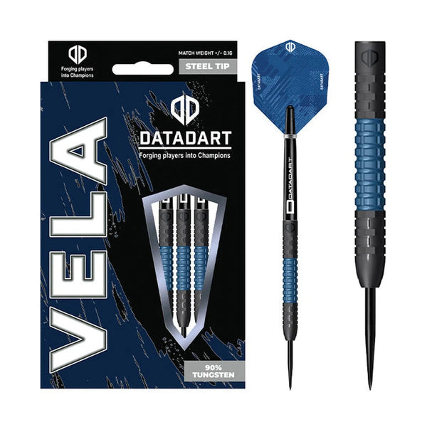 DataDart Vela 90% Tungsten Steel Tip Darts-1-22 GRAM-Premier Darts