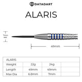 DataDart Alaris 90% Tungsten Steel Tip Darts-4-22 GRAM-Premier Darts