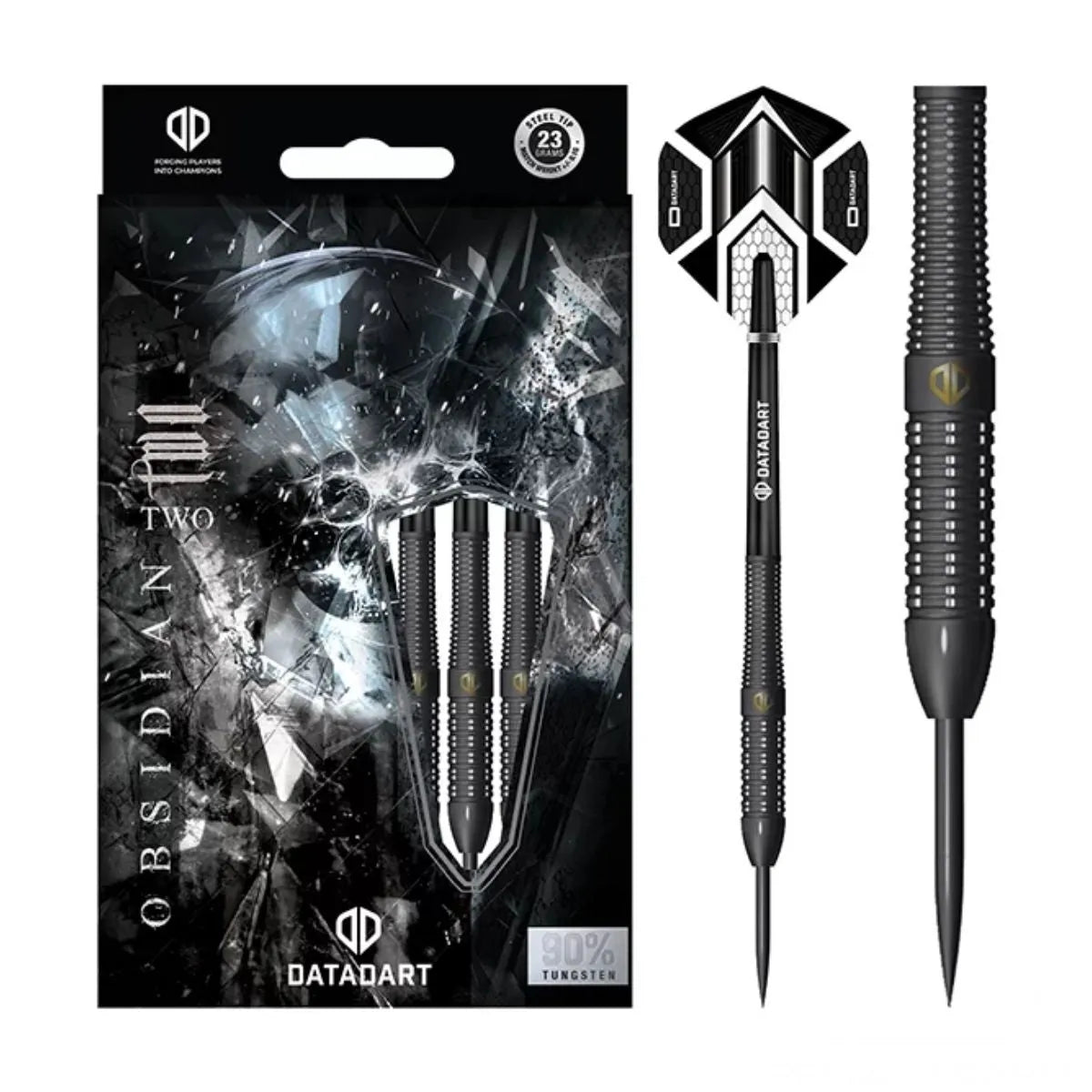 DataDart Obsidian 2 90% Tungsten Steel Tip Darts-1-23 GRAM-Premier Darts