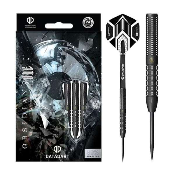 DataDart Obsidian 1 90% Tungsten Steel Tip Darts-1-22 GRAM-Premier Darts