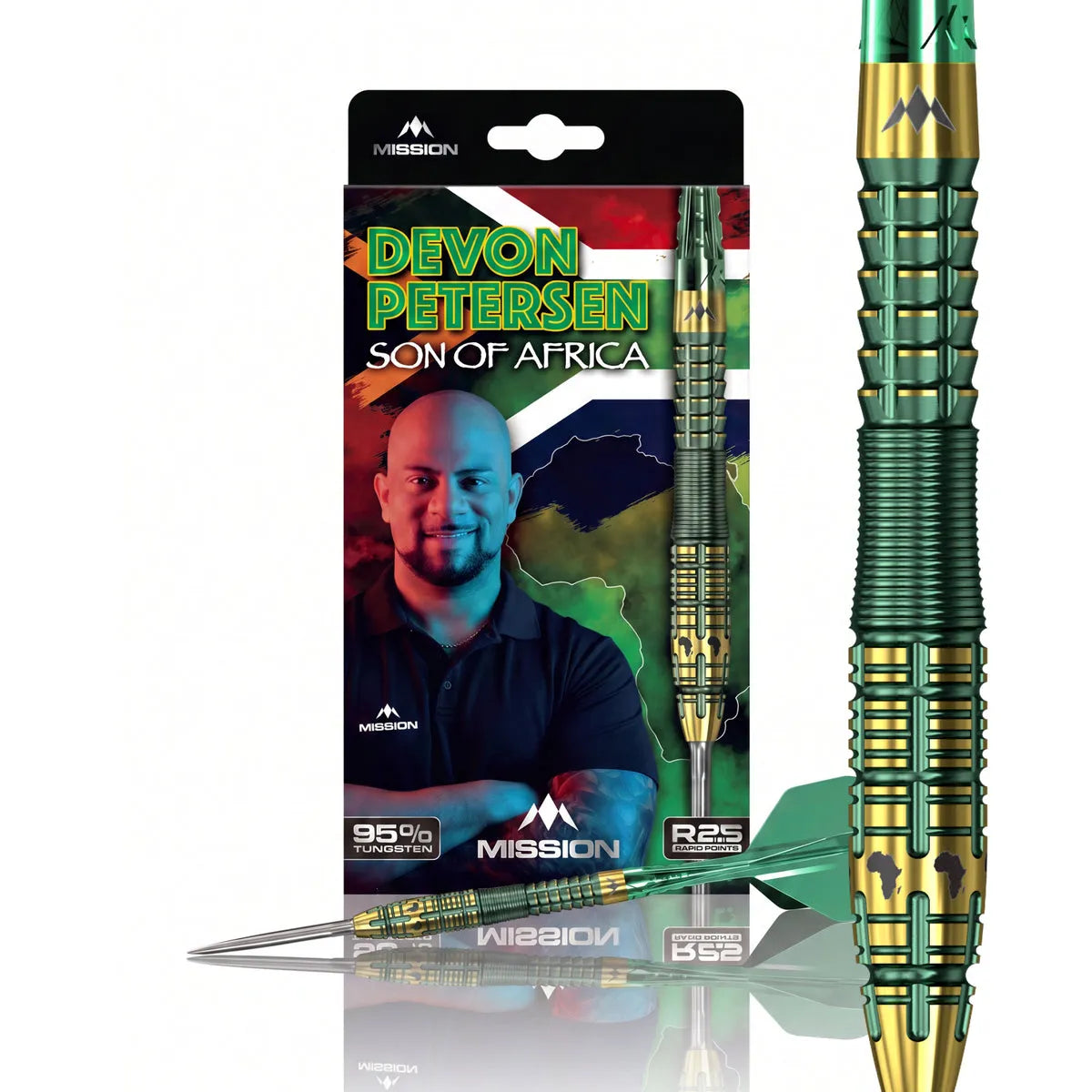Mission Devon Petersen R2.5 95% Tungsten Steel Tip Darts-3-22 GRAM-Premier Darts