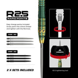Mission Devon Petersen R2.5 95% Tungsten Steel Tip Darts-8-22 GRAM-Premier Darts