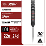 Target Japan Diamond G4 90% Tungsten Steel Tip Darts-4-22 GRAM-Premier Darts