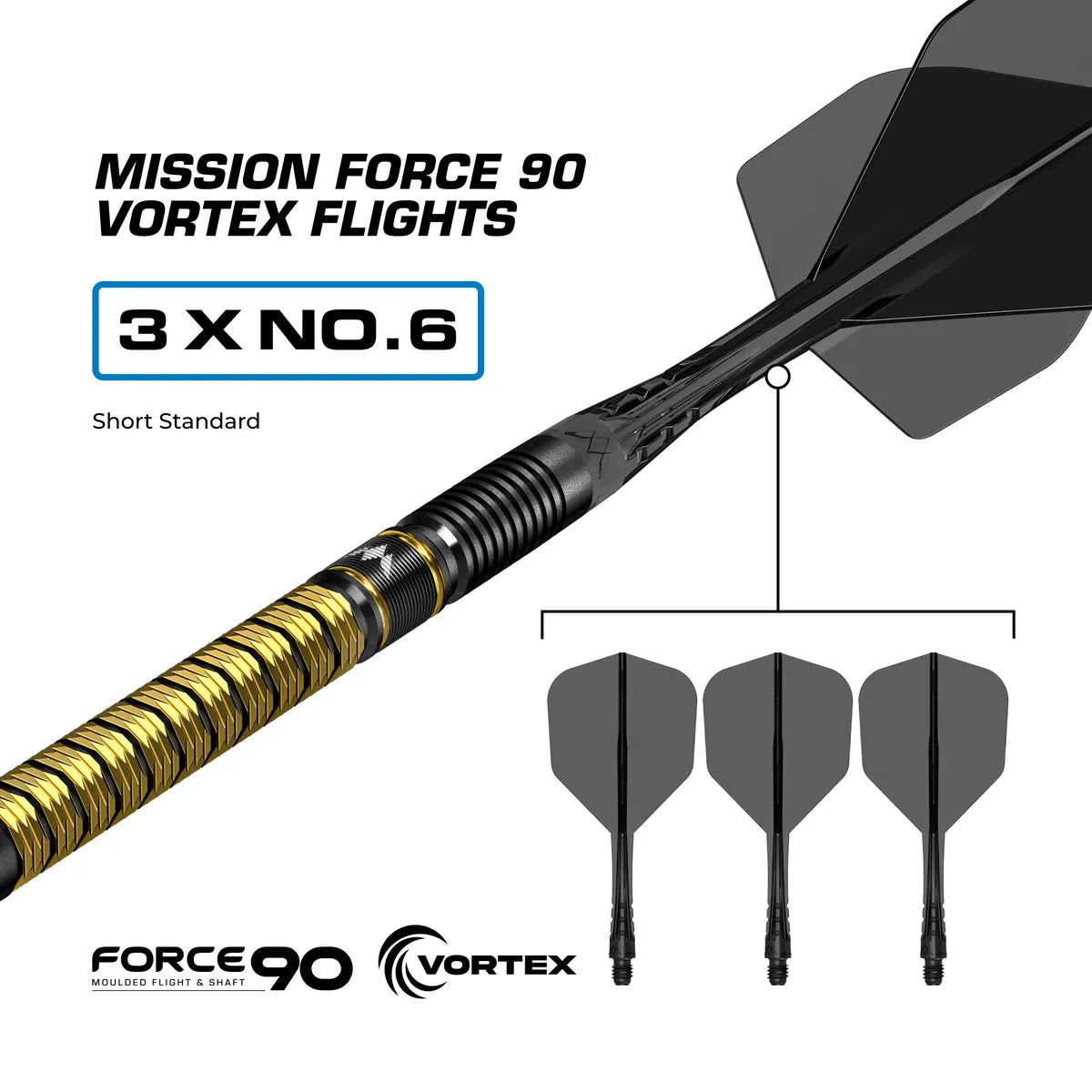 Mission Jake Kenyon Divine Darts R2.5 95% Tungsten Steel Tip Darts-7-24 GRAM-Premier Darts