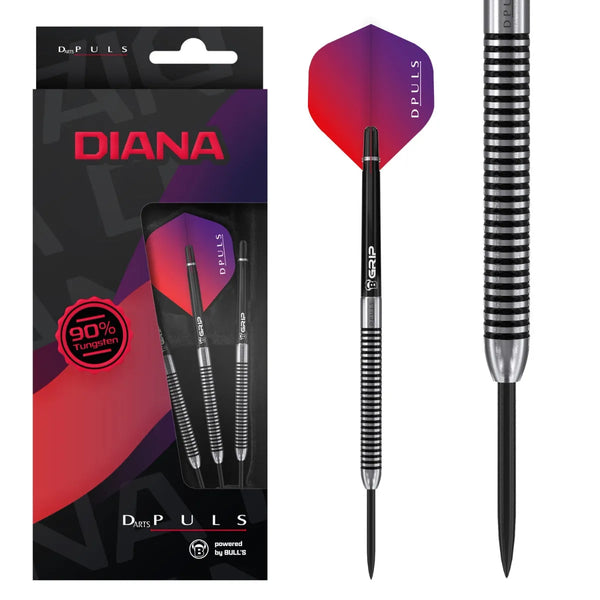 DPuls Diana 90% Tungsten Steel Tip Darts-1-22g-Premier Darts