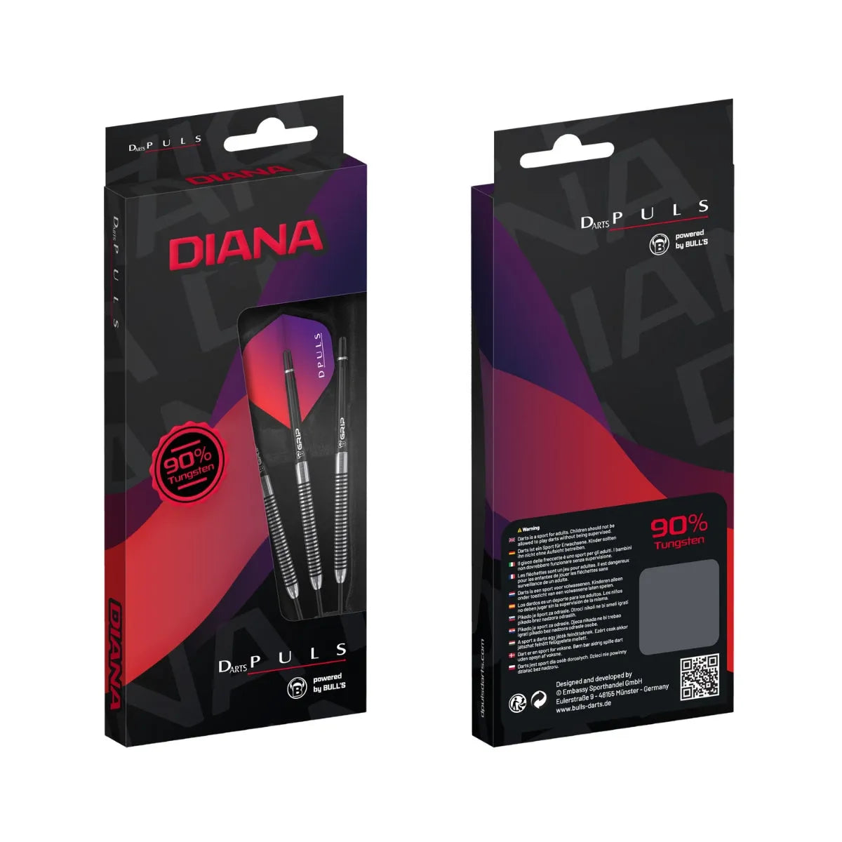 DPuls Diana 90% Tungsten Steel Tip Darts