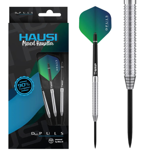 DPuls Hausi 90% Tungsten Steel Tip Darts-1-23g-Premier Darts