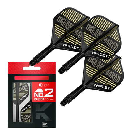 Target Darts Dimitri Van Den Bergh K-Flex Flight System No2-8-Short-Premier Darts