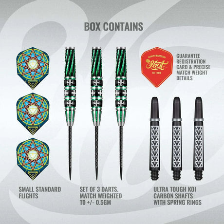 Shot Celt Druid 90% Tungsten Steel Tip Darts-4-23 GRAM-Premier Darts