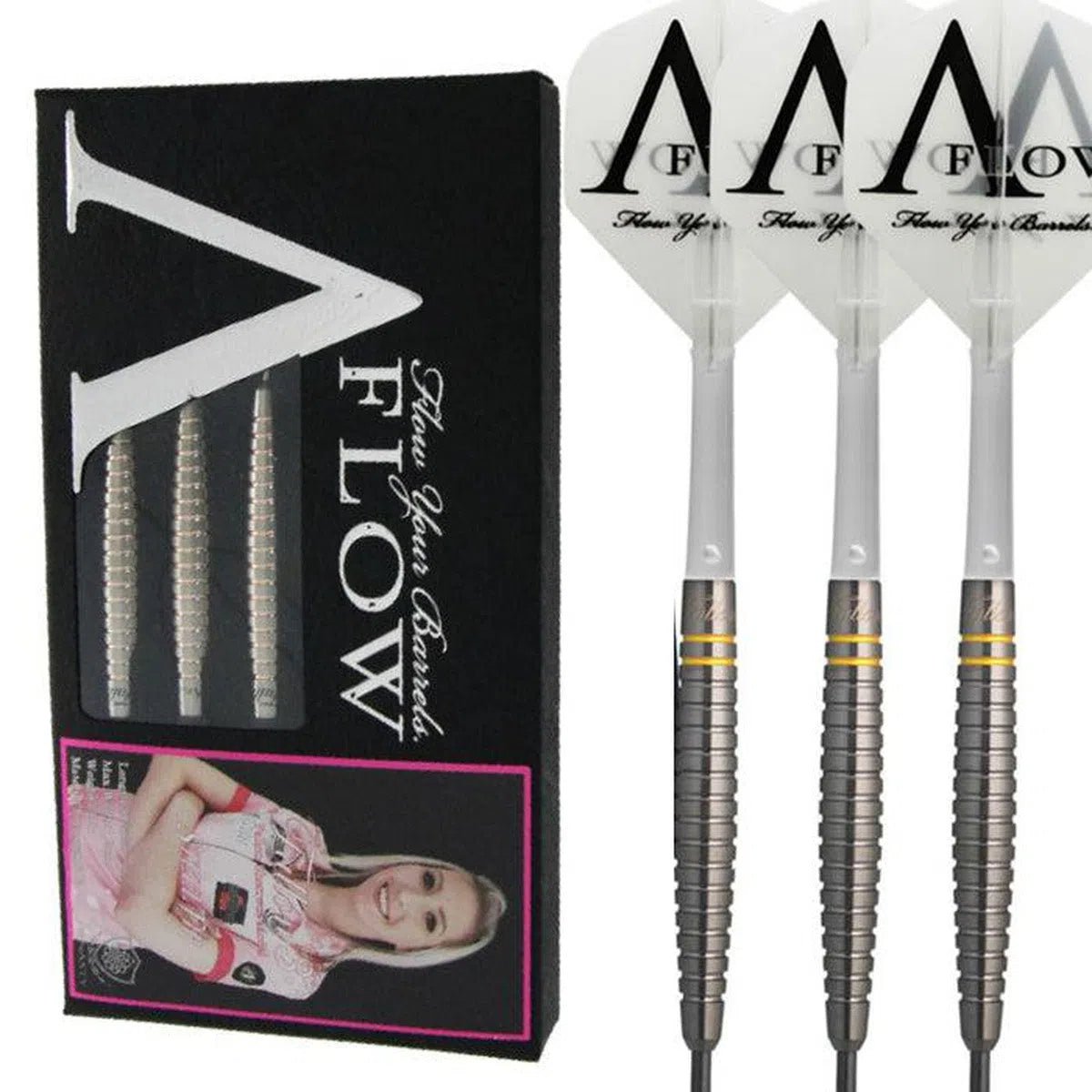 Dynasty Black Line - A-Flow Fallon Sherrock 3 DLC 95% Tungsten Steel Tip  Darts