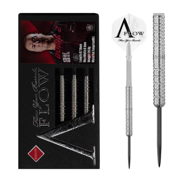 Dynasty Black Line - Boris Krcmar V2 Silver 95% Tungsten Steel Tip Darts-1-20 GRAM-Premier Darts