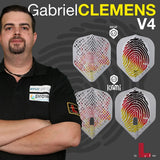 L-Style Darts L-Flight EZ L1 Gabriel Clemens V4 White Flights-4-Premier Darts