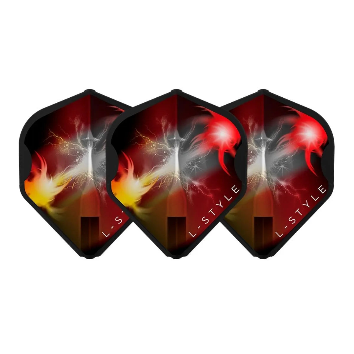 L-Style Darts L-Flight EZ L1 Mensur Suljovic Fusion Black Flights-2-Premier Darts