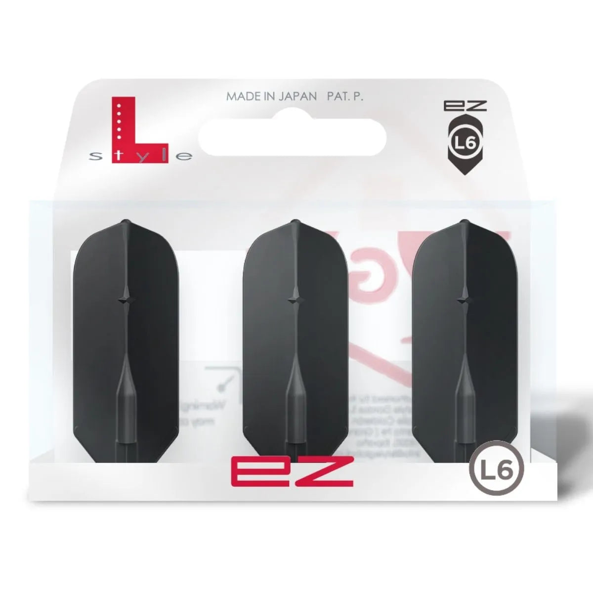 L-Style Darts L-Flight EZ L6 Slim Flights-4-Black-Premier Darts