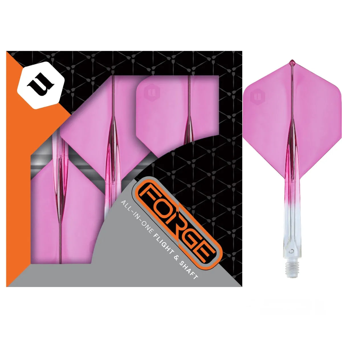 Unicorn Forge Plus Two-Tone All In One System-27-Clear Pink-Long-Premier Darts