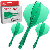 Mission Force 90 Vortex No2 Moulded Flight & Shaft-15-Green-Short-Premier Darts