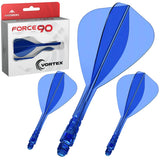 Mission Force 90 Vortex Kite Moulded Flight & Shaft-8-Blue-Short-Premier Darts