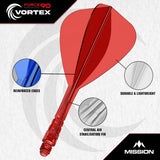 Mission Force 90 Vortex Kite Moulded Flight & Shaft-5-Black-Short-Premier Darts