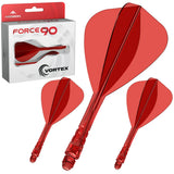 Mission Force 90 Vortex Kite Moulded Flight & Shaft-9-Red-Short-Premier Darts