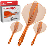 Mission Force 90 Vortex No2 Moulded Flight & Shaft-11-Clear Neon Orange-Short-Premier Darts