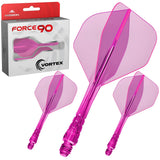 Mission Force 90 Vortex No2 Moulded Flight & Shaft-14-Neon Pink-Short-Premier Darts