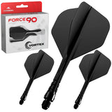 Mission Force 90 Vortex No2 Moulded Flight & Shaft-6-Black-Short-Premier Darts