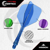 Mission Force 90 Vortex No6 Moulded Flight & Shaft-3-Black-Short-Premier Darts