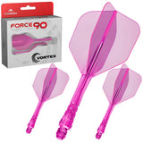 Mission Force 90 Vortex No6 Moulded Flight & Shaft-16-Neon Pink-Short-Premier Darts