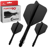 Mission Force 90 Vortex No6 Moulded Flight & Shaft-7-Black-Short-Premier Darts