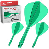 Mission Force 90 Vortex Kite Moulded Flight & Shaft-9-Green-Short-Premier Darts