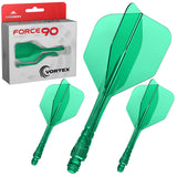 Mission Force 90 Vortex No6 Moulded Flight & Shaft-16-Green-Short-Premier Darts