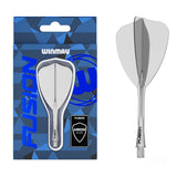 Winmau Fusion Arrow Integrated Flight System-8-Clear-Short-Premier Darts