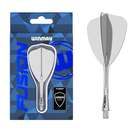 Winmau Fusion Arrow Integrated Flight System-8-Clear-Short-Premier Darts