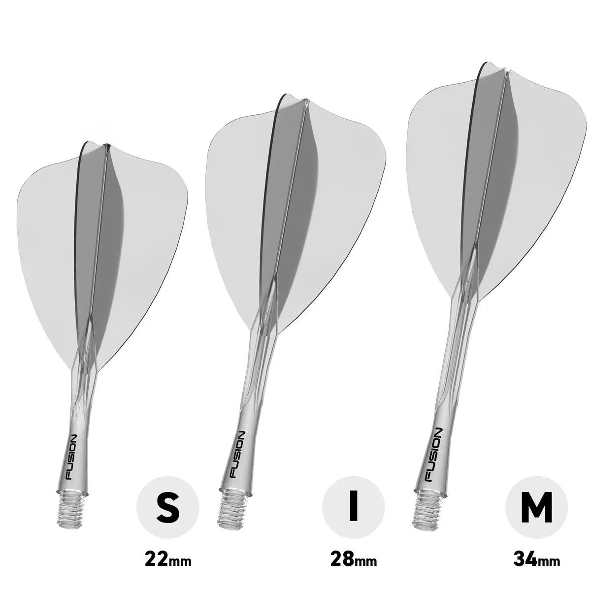 Winmau Fusion Arrow Integrated Flight System-11-Black-Short-Premier Darts