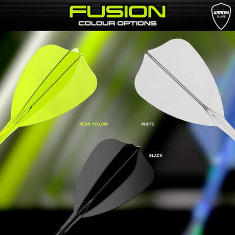 Winmau Fusion Arrow Integrated Flight System-2-Black-Short-Premier Darts