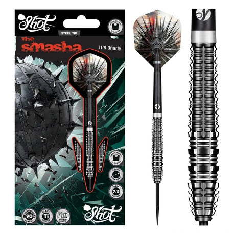Shot Gnarly Smasha 90% Tungsten Steel Tip Darts-1-23 GRAM-Premier Darts