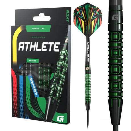 GOAT Athlete Green Brass Steel Tip Darts-1-10 GRAM-Premier Darts