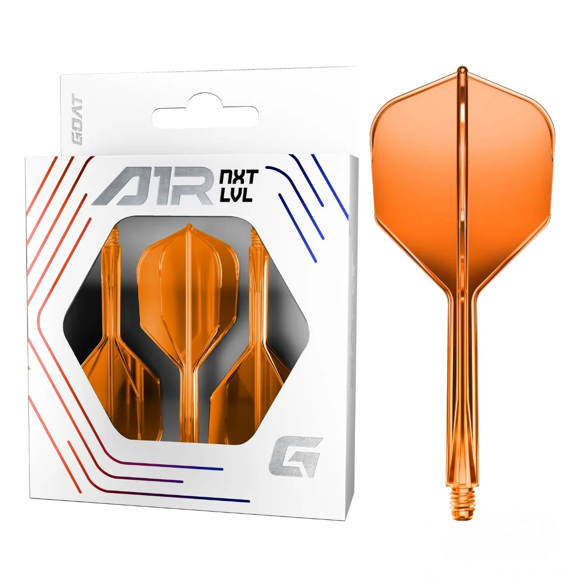 GOAT A1R Flight System No6-18-Neon Orange-Short-Premier Darts