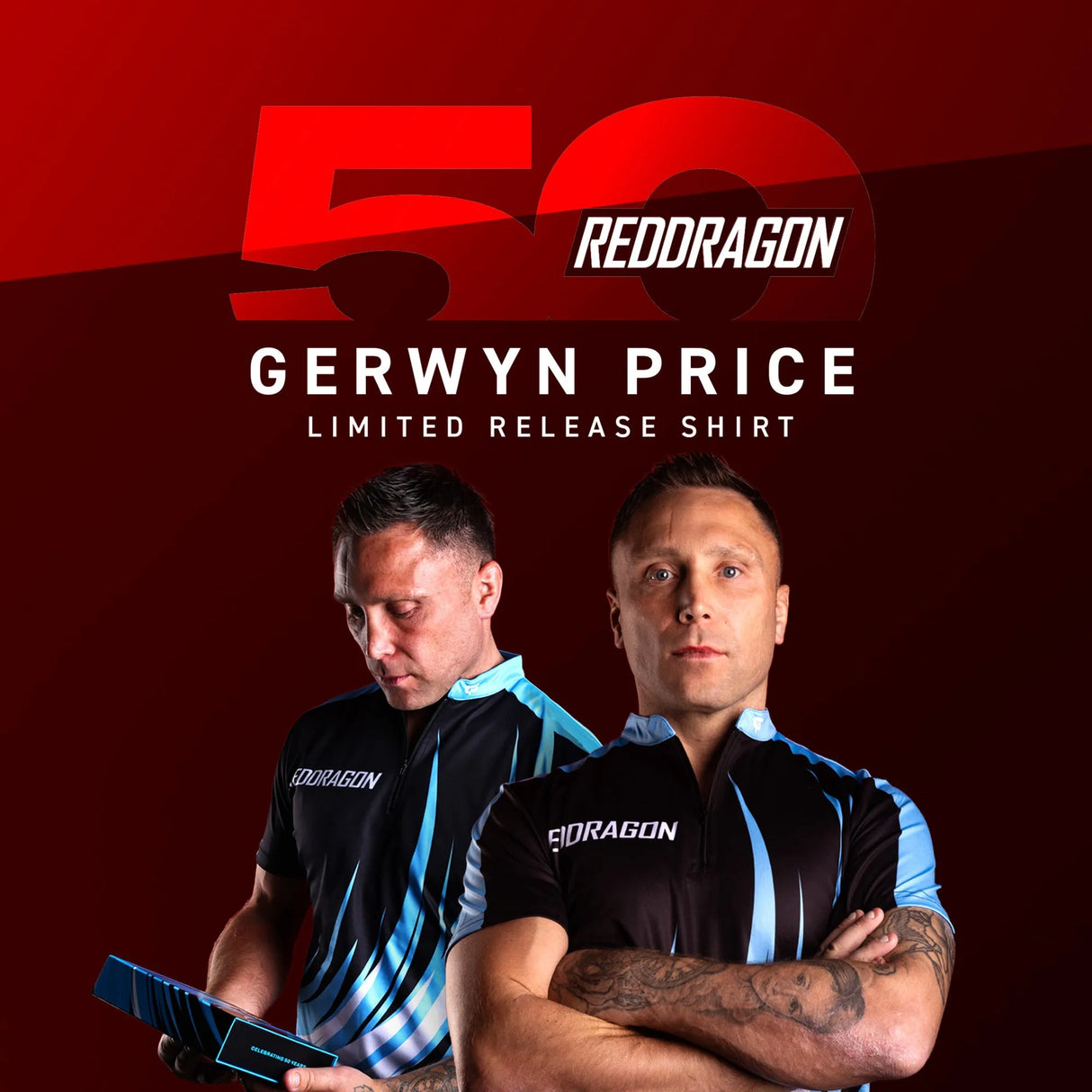 Red Dragon Gerwyn Price 50 Year Player Edition Shirt