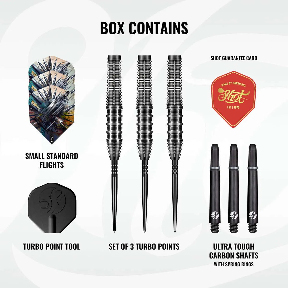 Shot Gnarly Rippah TP 90% Tungsten Steel Tip Darts-2-22 GRAM-Premier Darts