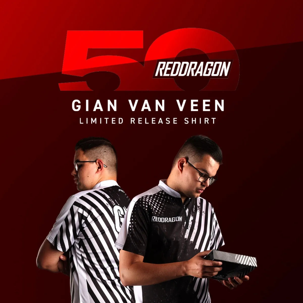 Red Dragon Gian Van Veen 50 Year Player Edition Shirt