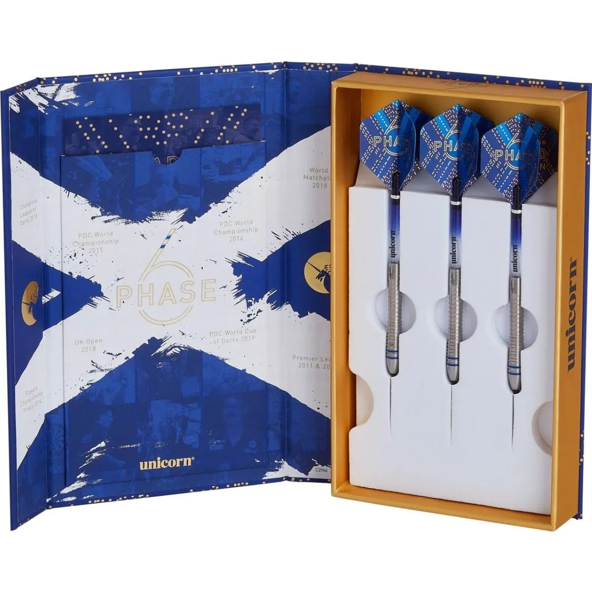 Unicorn Gary Anderson Phase 6 World Champion 90% Tungsten Steel Tip Darts-5-21 GRAM-Premier Darts