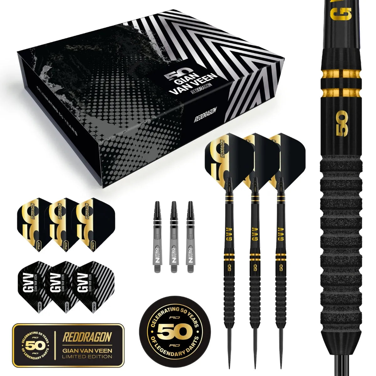 Red Dragon Gian Van Veen 50 Year Limited Edition Player Box