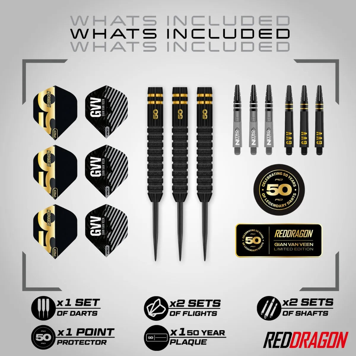 Red Dragon Gian Van Veen 50 Year Limited Edition Player Box