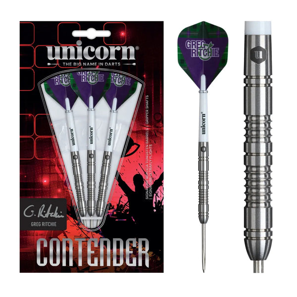 Unicorn Greg Ritchie Contender 95% Tungsten Steel Tip Darts-1-23 GRAM-Premier Darts
