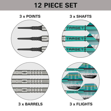 Target Darts Hydro 12 90% Tungsten Soft Tip Darts