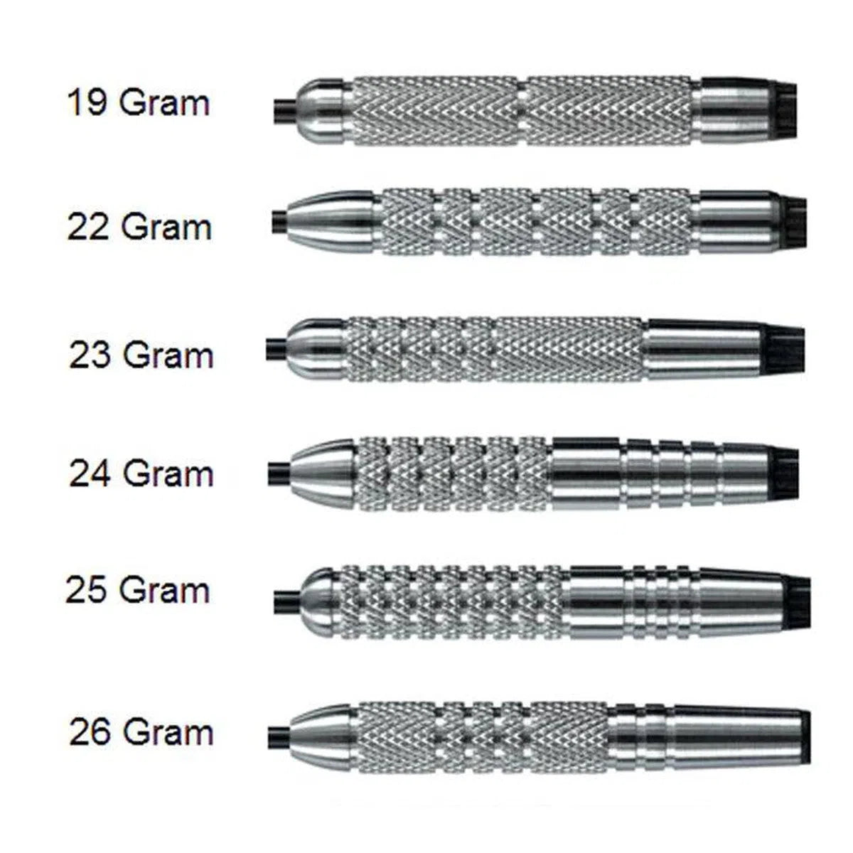 Harrows Assassin Standard Knurled 80% Tungsten Steel Tip Darts