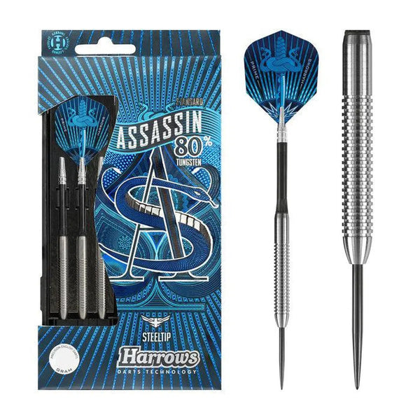 Harrows Assassin Standard Knurled 80% Tungsten Steel Tip Darts-1-19 GRAM-Premier Darts