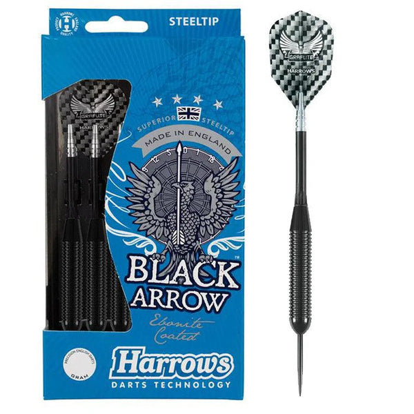 Harrows Black Arrow Brass Ringed Steel Tip Darts-1-19 GRAM-Premier Darts